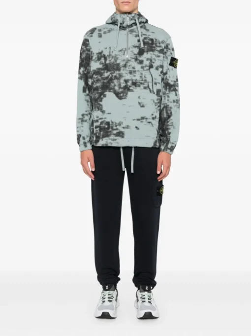 Stone Island Felpa Pantalone Blu Uomo Etichetta Compass