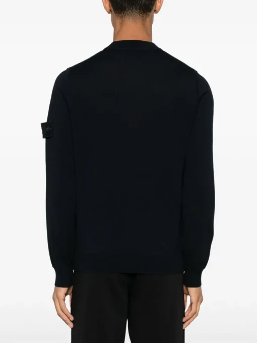 Stone Island Maglia Blu Uomo Girocollo