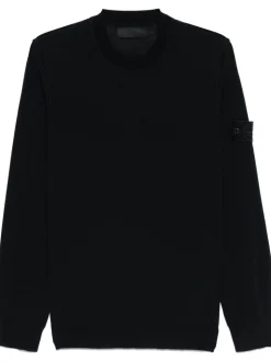 Stone Island Maglia Blu Uomo Girocollo