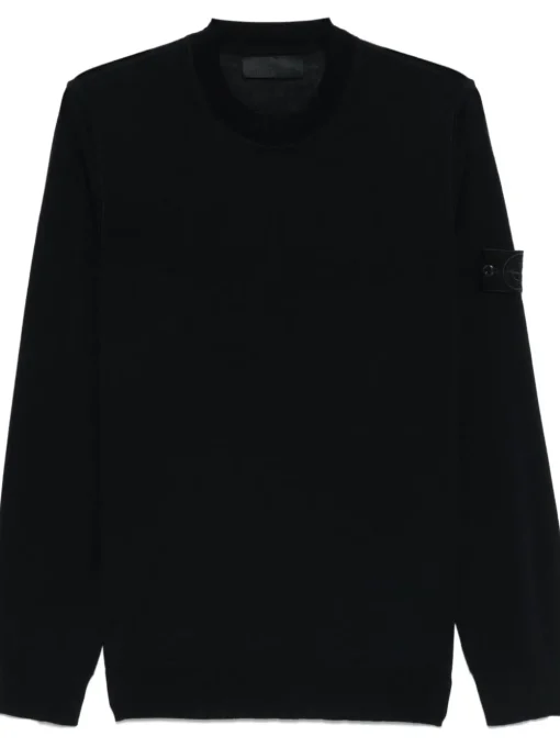 Stone Island Maglia Blu Uomo Girocollo