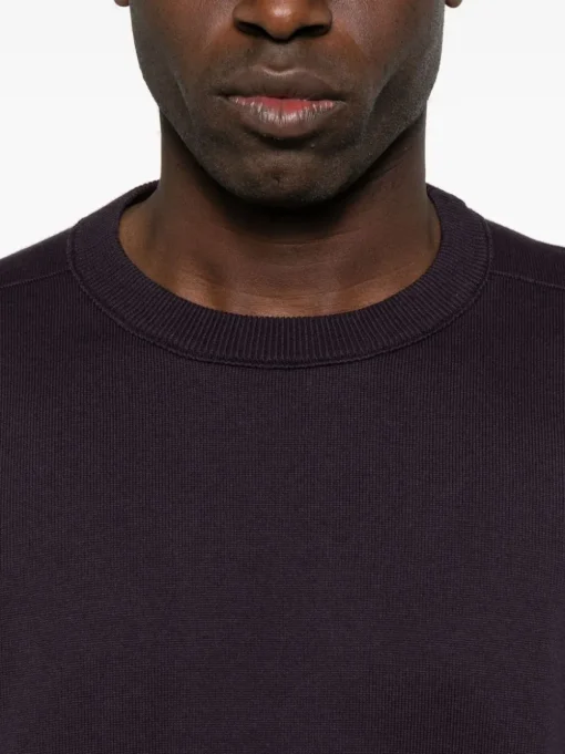 Stone Island Maglia Viola Uomo Patch Logo Compass