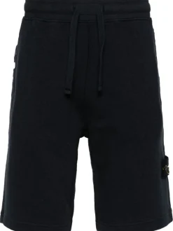 Stone Island Short Blu Uomo Patch Compass
