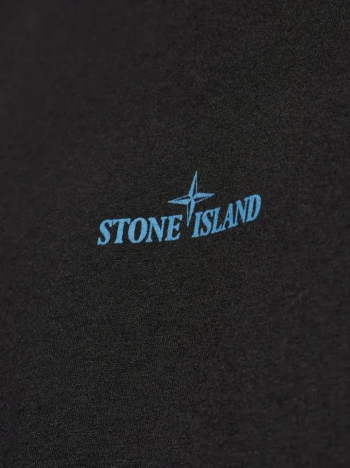 Stone Island T-shirt Nero Uomo Logo Compass Posteriore