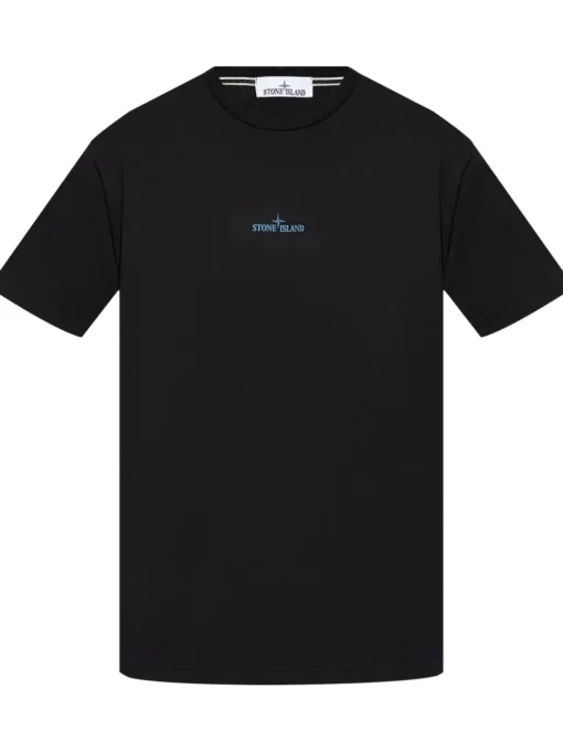 Stone Island T-shirt Nero Uomo Logo Compass Posteriore