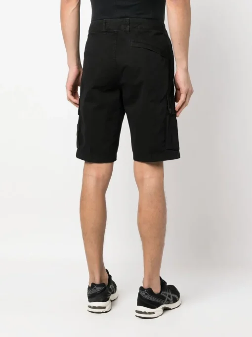Stone Island Uomo Bermuda Nero Cargo