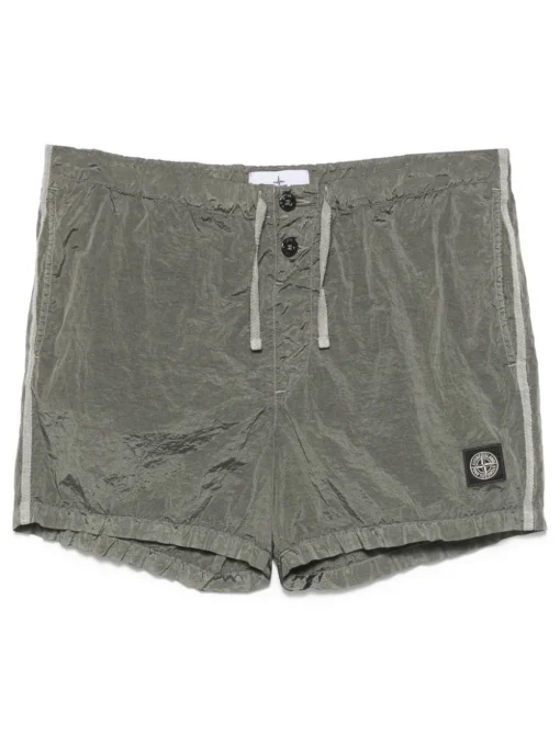 Stone Island Uomo Boxer Verde Corto