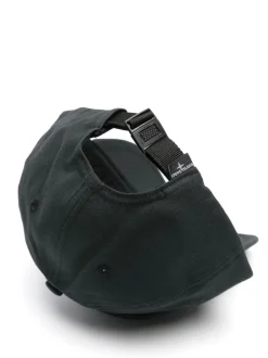 Stone Island Uomo Cappellino Nero Ricamo Logo