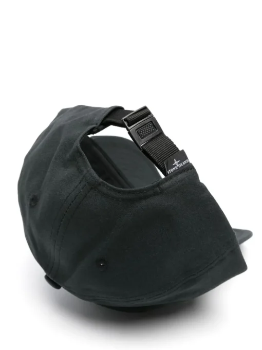 Stone Island Uomo Cappellino Nero Ricamo Logo