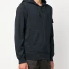 Stone Island Uomo Felpa Blu Cappuccio