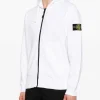 Stone Island Uomo Felpa Bianco Cappuccio