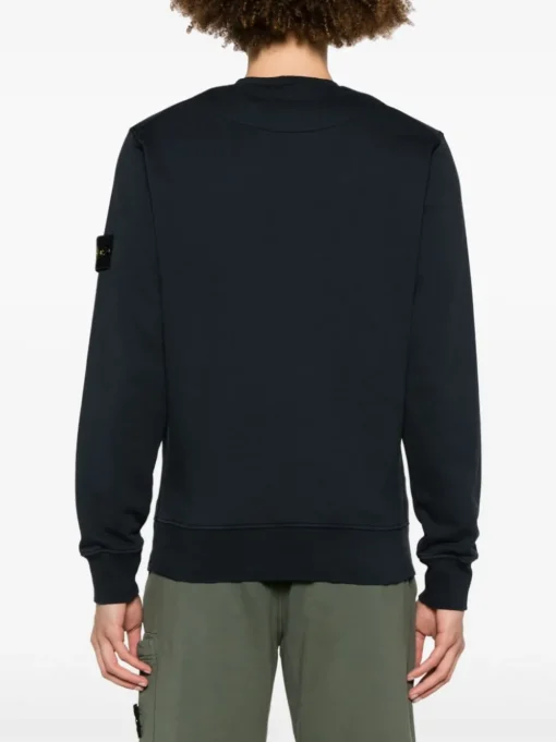Stone Island Uomo Felpa Blu Patch Compass