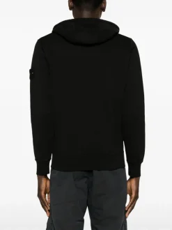 Stone Island Uomo Felpa Nero Cappuccio