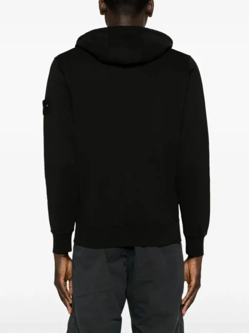 Stone Island Uomo Felpa Nero Cappuccio