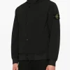 Stone Island Uomo Giubbotto Nero Bomber Cappuccio