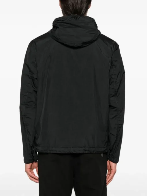 Stone Island Uomo Giubbotto Nero Cappuccio