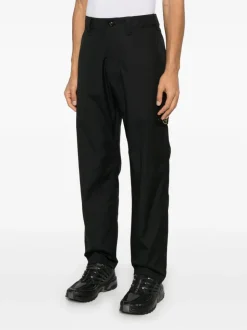 Stone Island Uomo Pantalone Nero Gamba Dritta