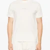Stone Island Uomo T-shirt Bianco Stampa Logo Posteriore