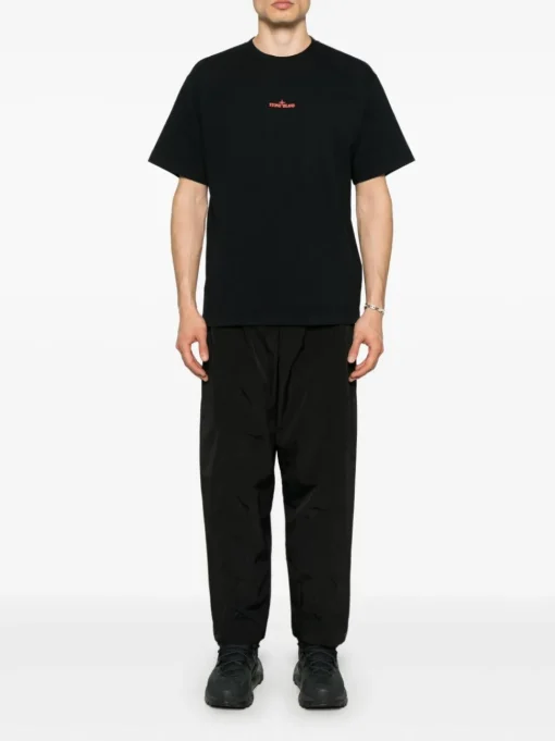 Stone Island Uomo T-shirt Nero Micro Logo