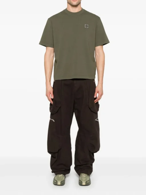 Stone Island Uomo T-shirt Verde Girocollo