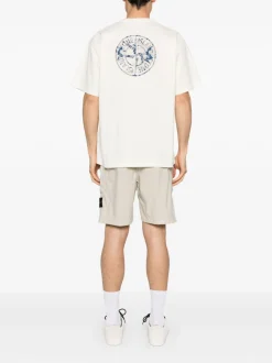 Stone Island Uomo T-shirt Bianco Micro Logo