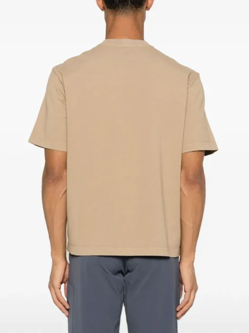 Stone Island Uomo T-shirt Marrone Girocollo
