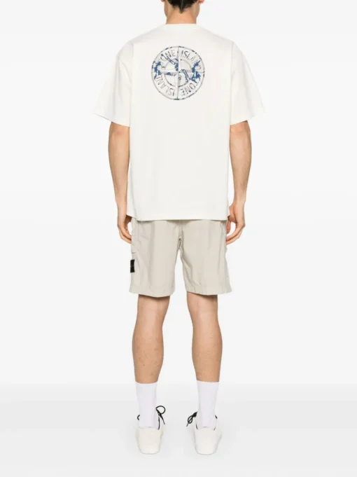 Stone Island Uomo T-shirt Bianco Micro Logo
