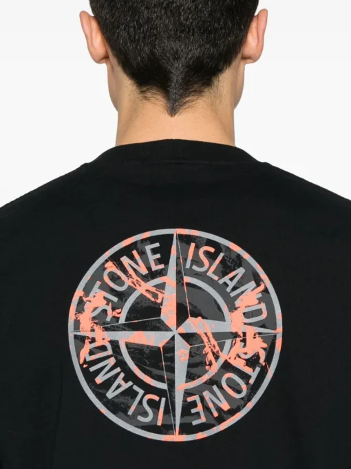 Stone Island Uomo T-shirt Nero Micro Logo