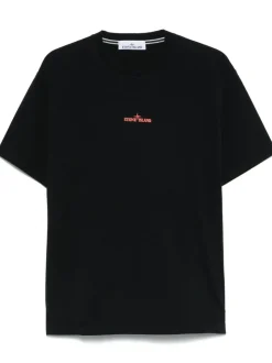 Stone Island Uomo T-shirt Nero Micro Logo
