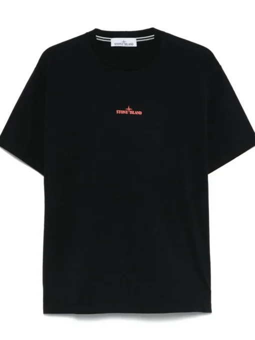 Stone Island Uomo T-shirt Nero Micro Logo