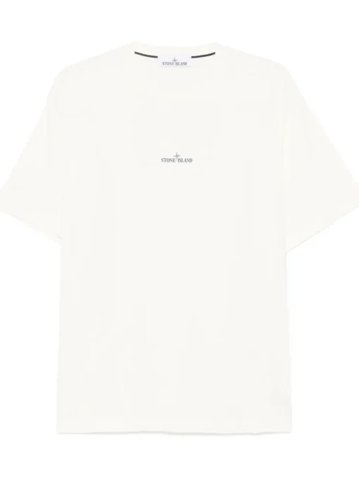 Stone Island Uomo T-shirt Bianco Micro Logo