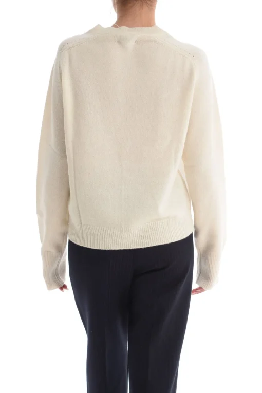 Sweet Cachemire Maglia Beige Donna girocollo