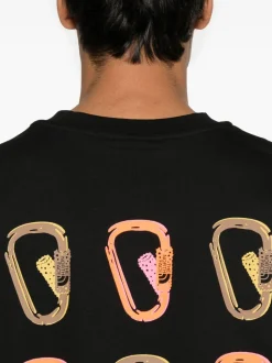 The North Face Uomo T-shirt Nero Stampa Moschettoni