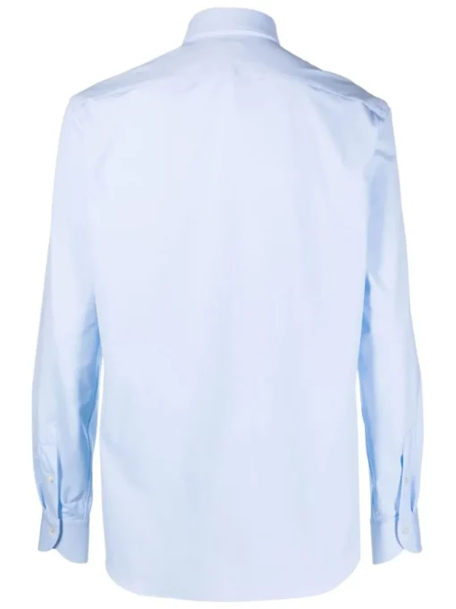 Xacus Camicia Celeste Uomo Colletto alla Francese