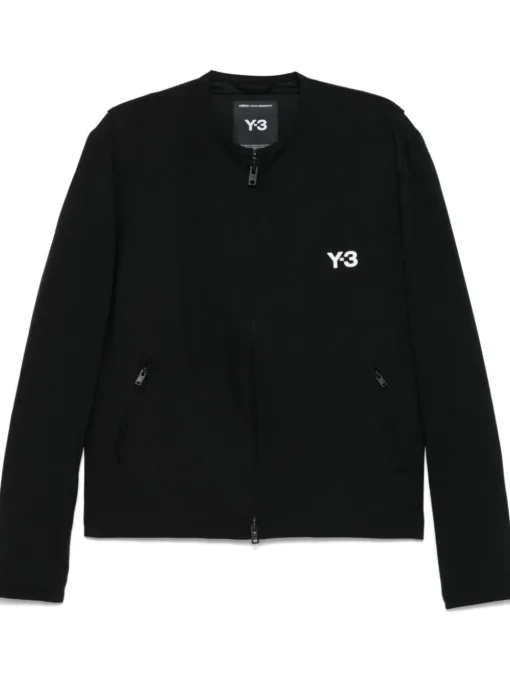 Y-3 Giubbotto Nero Uomo Stampa Logo