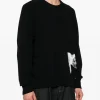 Y-3 Maglia Nero Uomo Logo Sfrangiato