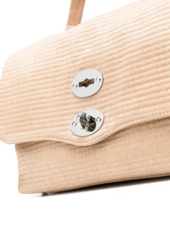 Zanellato Borsa Beige Donna Postina Net Rafia Small