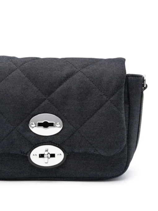 Zanellato Borsa Blu Donna Postina Denim Padded Small
