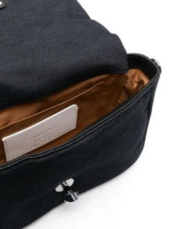 Zanellato Borsa Blu Donna Postina Denim Padded Small