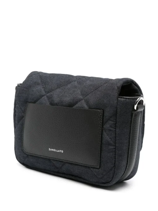Zanellato Borsa Blu Donna Postina Denim Padded Small